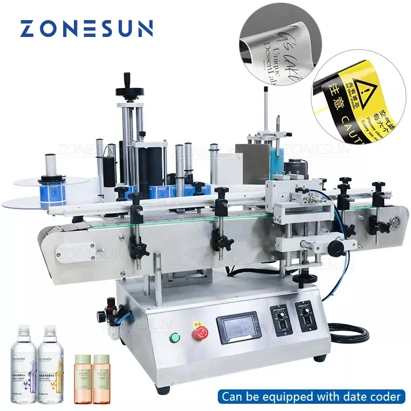 Label Sticker Round - ZONESUN ZS-TB500A Otomatik Yuvarlak Şişe Etiketleme
