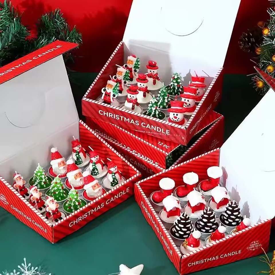 12 adet mumlar noel dekorasyon - Candle Making Oil Scents incelemesi ve fiyatı